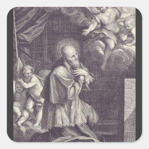 Saint  Francis de Sales Doctor of the Church Square Sticker