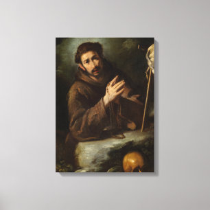 Saint Francis in Prayer (Christian Faith) Canvas Print