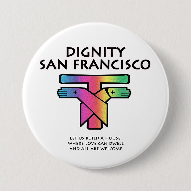 Saint Francis LGBTQ Magnet 7.5 Cm Round Badge (Front)