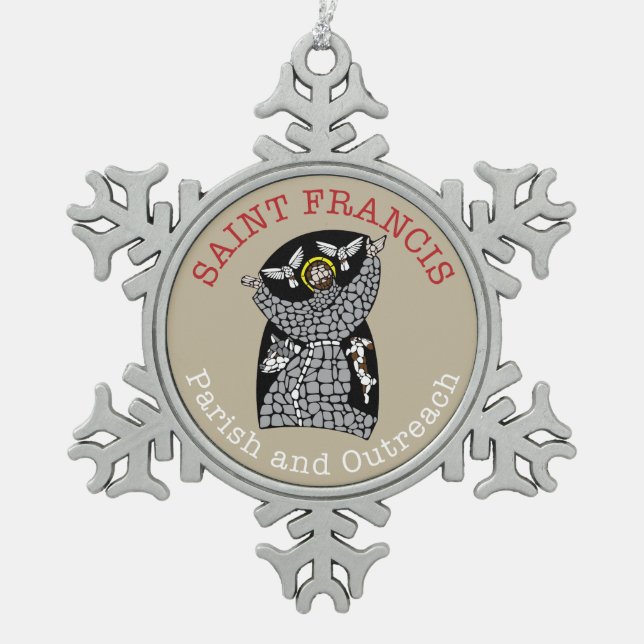 Saint Francis Logo Metal Ornament (Front)