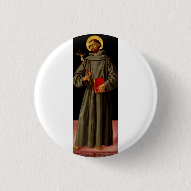Saint Francis of Assisi by Antoniazzo Romano 3 Cm Round Badge (Front)