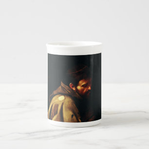 Saint Francis of Assisi by Caravaggio Bone China Mug