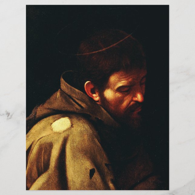 Saint Francis of Assisi by Caravaggio Flyer (Front)