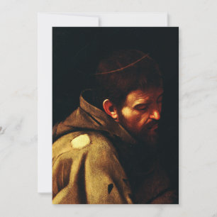 Saint Francis of Assisi by Caravaggio Invitation