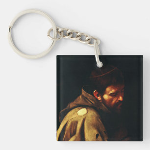 Saint Francis of Assisi by Caravaggio Key Ring