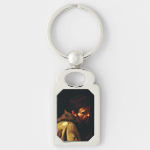 Saint Francis of Assisi by Caravaggio Key Ring