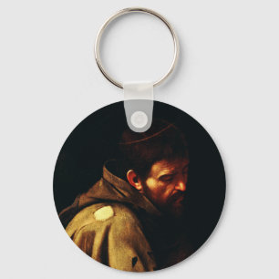Saint Francis of Assisi by Caravaggio Key Ring