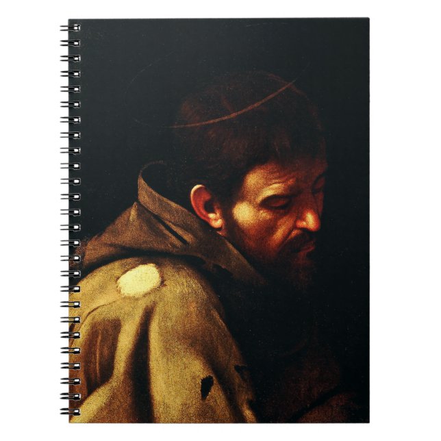 Saint Francis of Assisi by Caravaggio Notebook (Front)