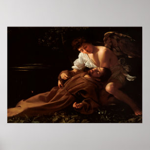 Saint Francis of Assisi by Caravaggio  Poster