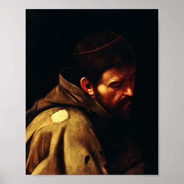 Saint Francis of Assisi by Caravaggio Poster (Front)