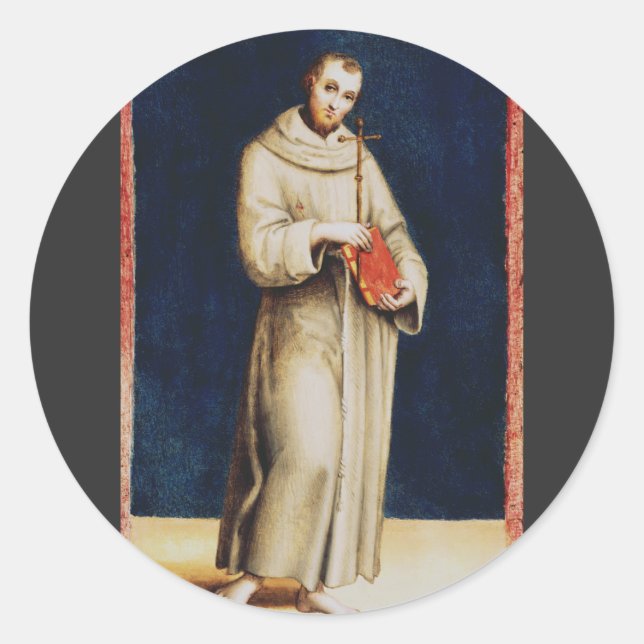 Saint Francis of Assisi by Raphael Classic Round Sticker (Front)
