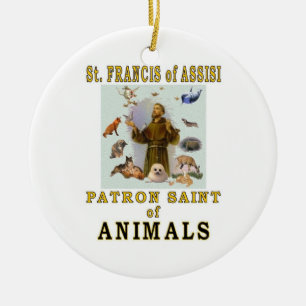SAINT FRANCIS of ASSISI Ceramic Tree Decoration