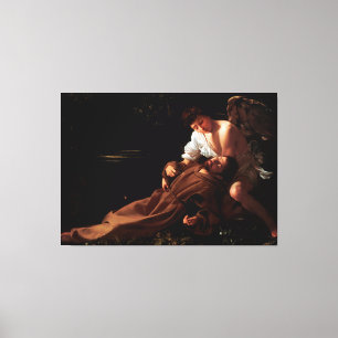 Saint Francis of Assisi in Ecstasy by Caravaggio Canvas Print