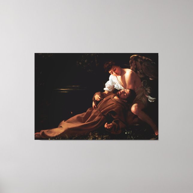 Saint Francis of Assisi in Ecstasy by Caravaggio Canvas Print (Front)