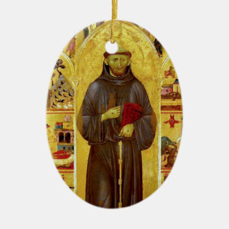 Saint Francis of Assisi Mediaeval Iconography Ceramic Tree Decoration