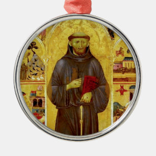 Saint Francis of Assisi Mediaeval Iconography Metal Tree Decoration
