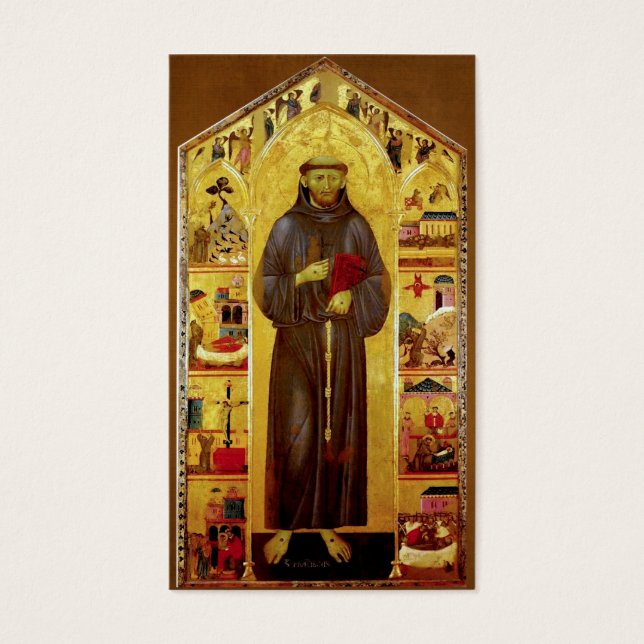 Saint Francis of Assisi Mediaeval Prayer Card (Front)