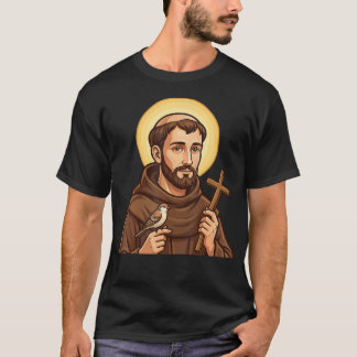 Saint Francis Of Assisi Patron Birds Animals T-Shirt