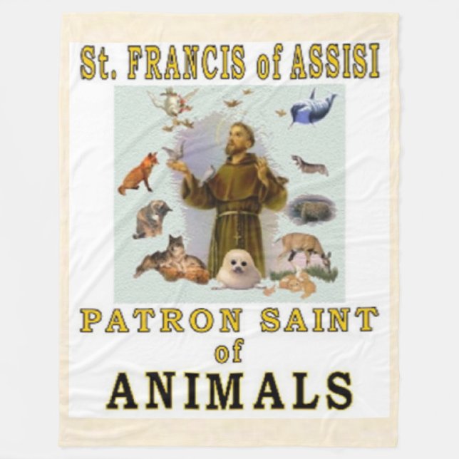 SAINT FRANCIS of ASSISSI Fleece Blanket (Front)