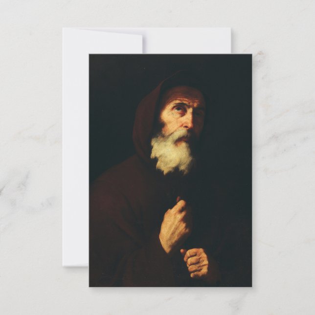 Saint Francis of Paola Holy Card (Front)