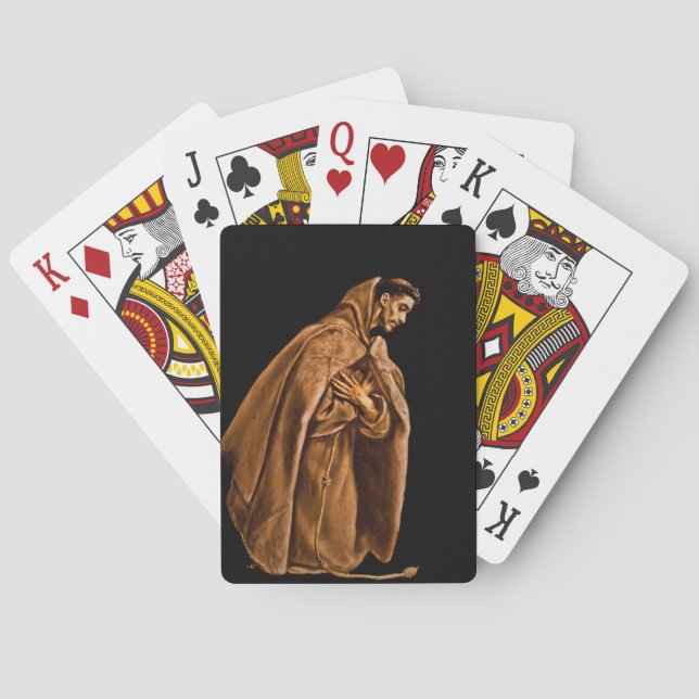 Saint Francis on His Knees Playing Cards (Back)