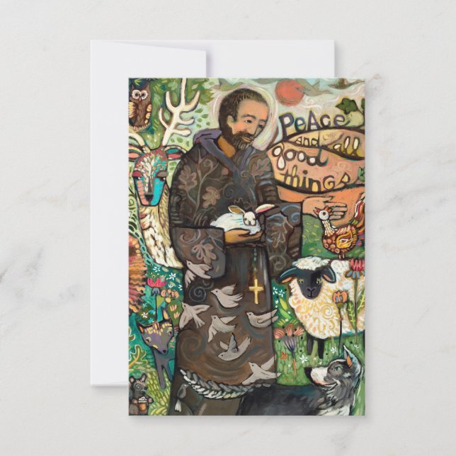 Saint Francis Prayer Card, Peace prayer (Front)