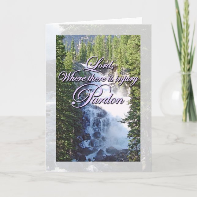 Saint Francis Prayer Pardon Card (Front)