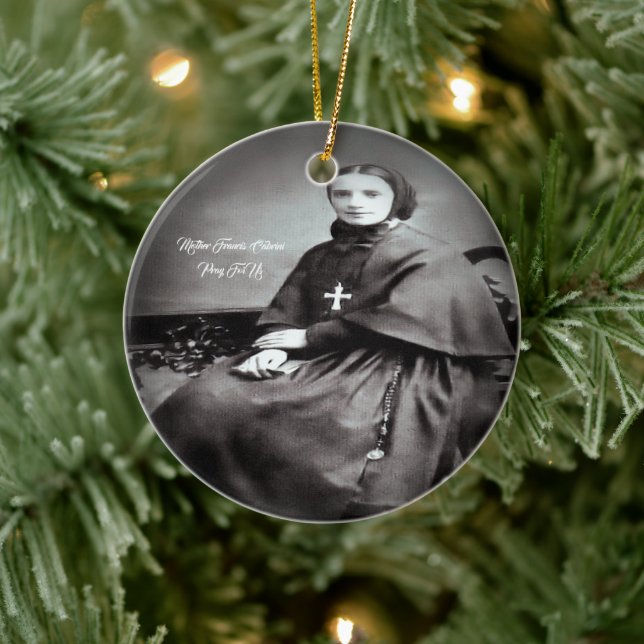 Saint Francis Xavier Cabrini Ceramic Tree Decoration (Tree)