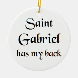 saint gabriel ceramic tree decoration