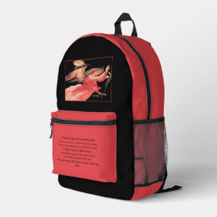 Saint Gabriel the Archangel with Prayer Printed Backpack