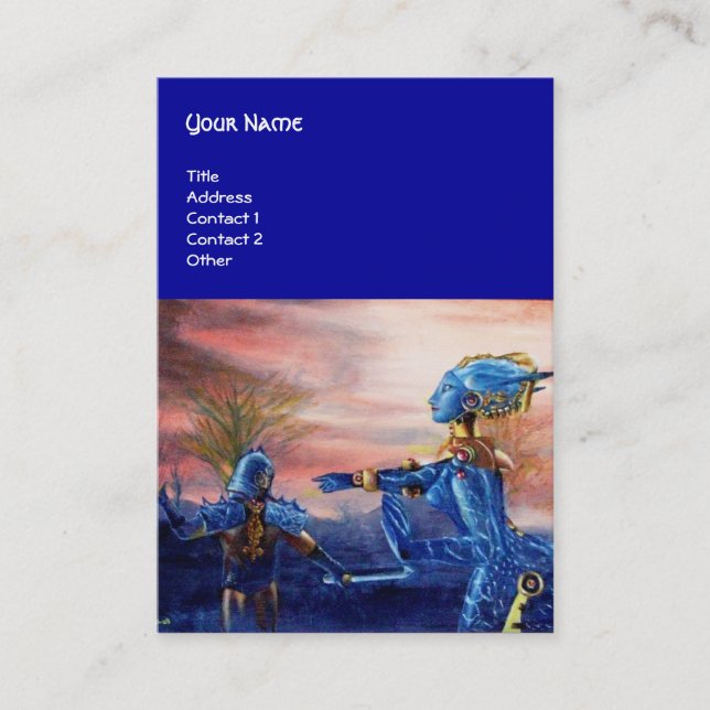 SAINT GEORGE AND ALIEN DRAGON BUSINESS CARD (Front)