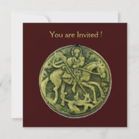 SAINT GEORGE AND DRAGON MEDALLION, brown