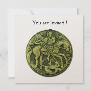 SAINT GEORGE AND DRAGON MEDALLION, champagne Invitation
