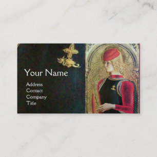 SAINT GEORGE AND DRAGON ,Red,Black,Gold Metallic Business Card