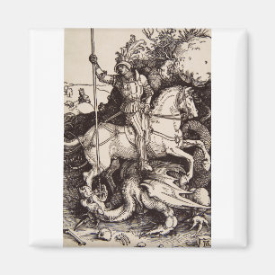 Saint George and the Dragon by Durer Magnet