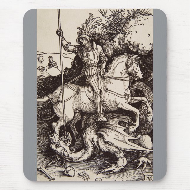 Saint George and the Dragon by Durer Mouse Pad (Front)