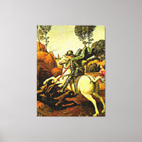 Saint George and the Dragon, fine art painting,