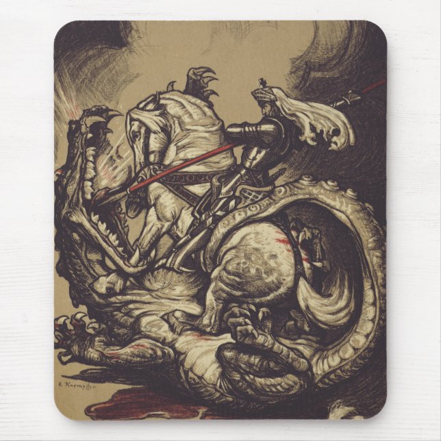 Saint George and the Dragon Great Martyr  Mouse Pad (Front)