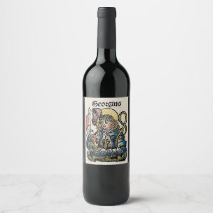 Saint George and the Dragon Great Martyr  Wine Label