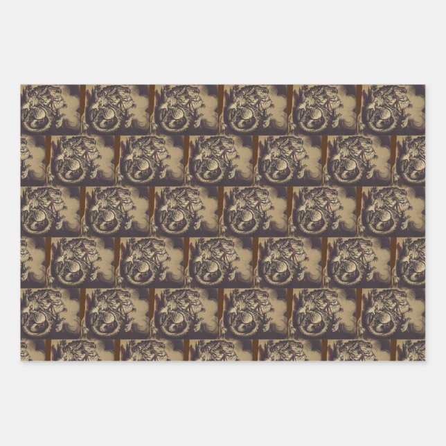Saint George and the Dragon Great Martyr  Wrapping Paper Sheet (Front)