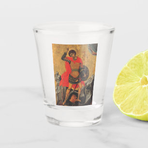 Saint George and the Dragon orthodox icon Shot Glass