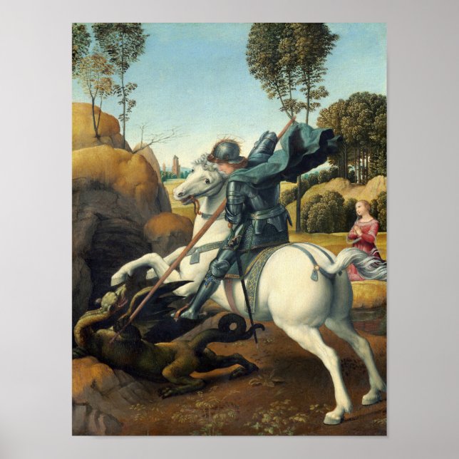 Saint George and the Dragon (Raphael) Poster (Front)