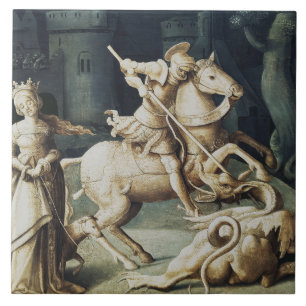 Saint George and the Dragon  Tile
