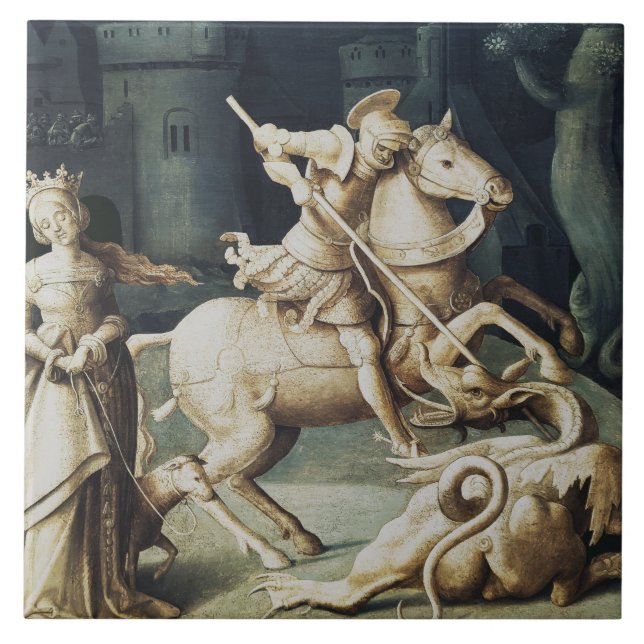 Saint George and the Dragon  Tile (Front)