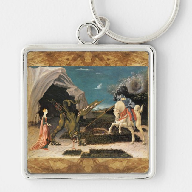 SAINT GEORGE, DRAGON AND PRINCESS KEY RING (Front)