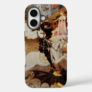 Saint George Killing the Dragon by Bernat Martorel iPhone 16 Case