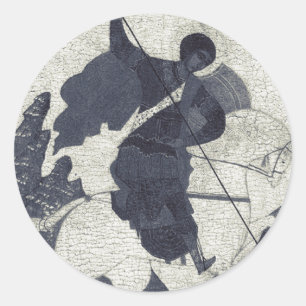 Saint George Killing the Dragon Classic Round Sticker