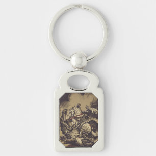 Saint George Killing the Dragon Key Ring