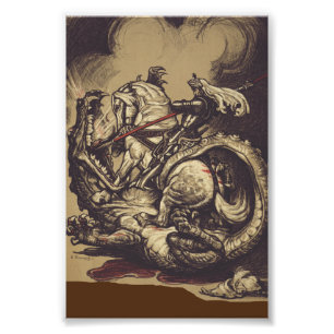 Saint George Killing the Dragon Photo Print