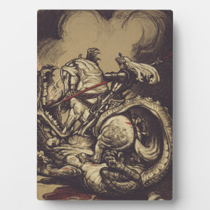 Saint George Killing the Dragon Plaque